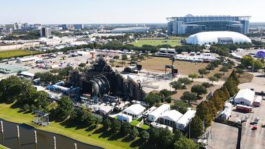 Aerial view of the NRG Park where the Astroworld festival took place. Pic: AP